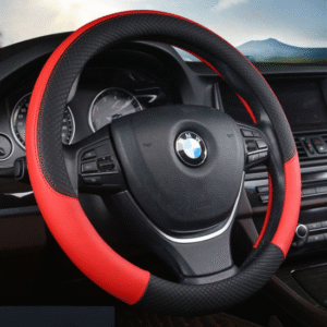 High-Quality Leather Car Steering Wheel Cover B02, Cool, Anti-Slip
